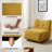 Jacquard Velvet Upholstered Tufted Armless Accent Slipper Chair-1207393620