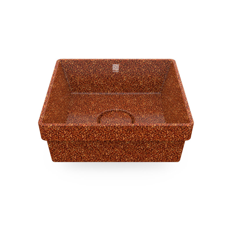 Cube40 15.75'' L Bathroom Sink, Clay