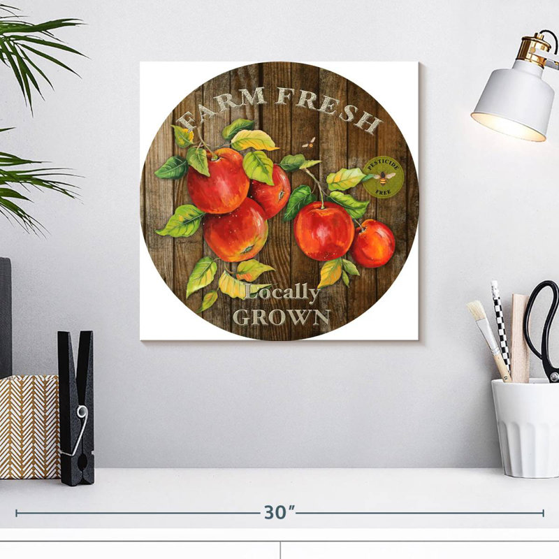 Plaque murale Khylige Farm Fresh Apples I, H 16 po x l 16 po