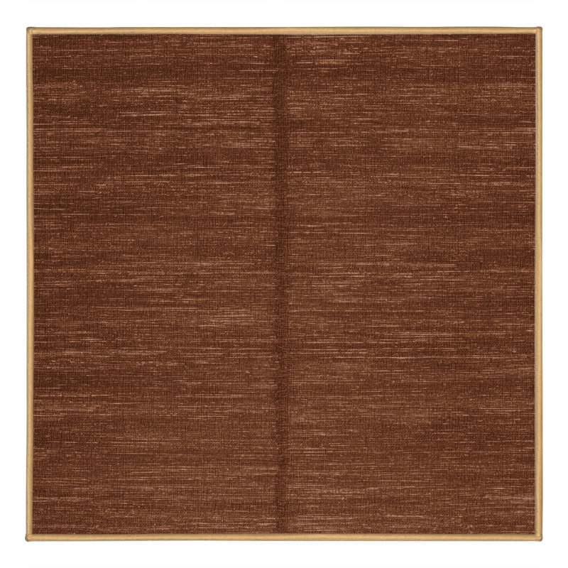 Machine Washable Solid Brown Area Rug, Square 4'