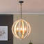 Lustre en bois 6 lumières