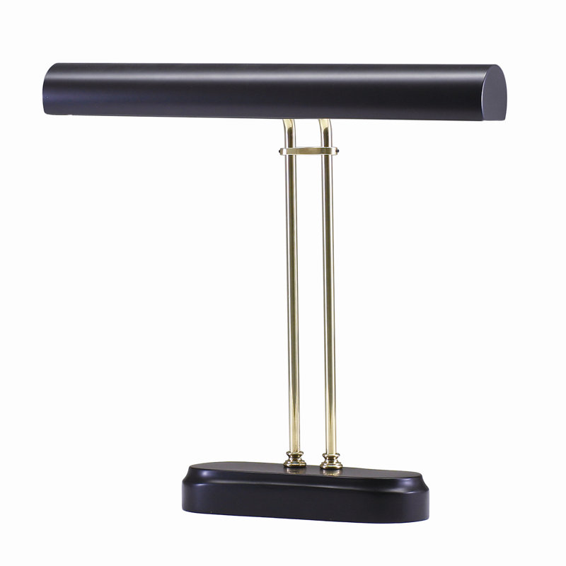 Digital Piano Table Lamp, Black and Brass