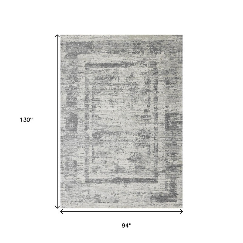 Tapis gris et gris anthracite 8 pi x 11 pi