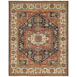 Carrington Wool Oriental Area Rug in Red