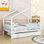 Lit en bois en forme de maison avec lit gigogne escamotable et tête de lit-2100750090-2100750093