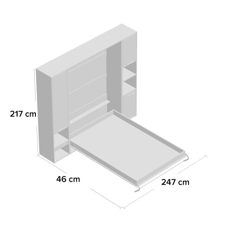 Coridan Daybed, White Gloss, European Double (140 x 200 cm)