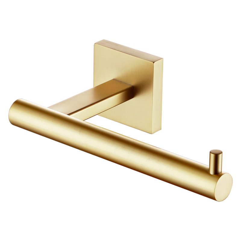 Toilet Paper Holder Wall Mount, Brushed Gold