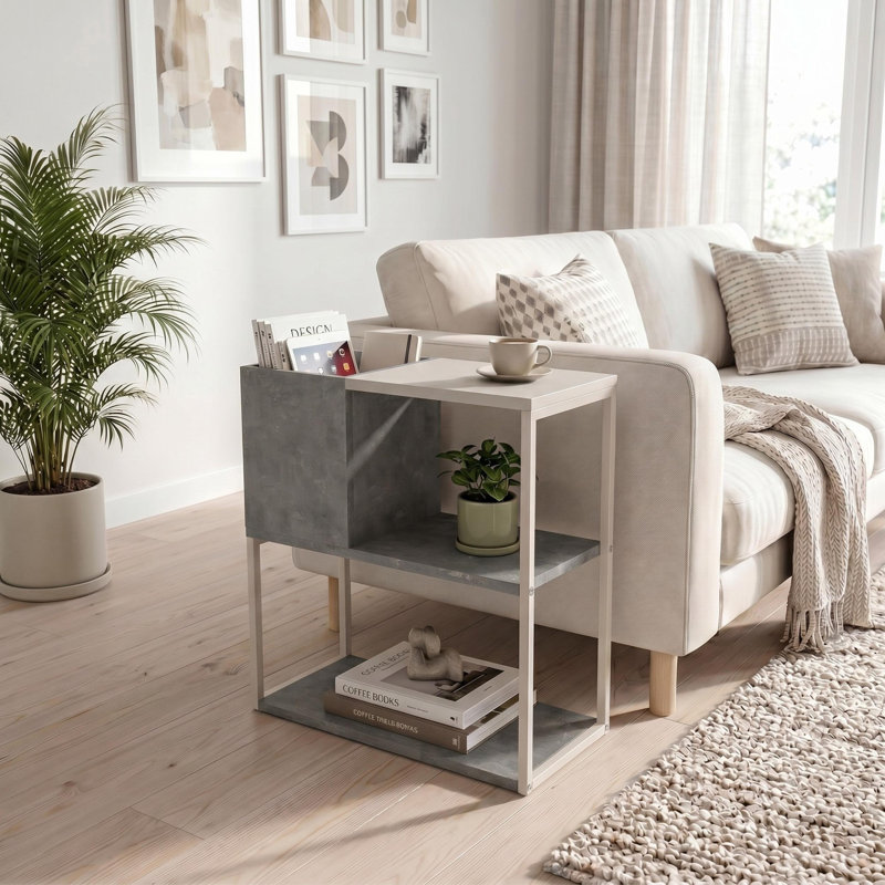 End Table, Retro Grey - Sandstone