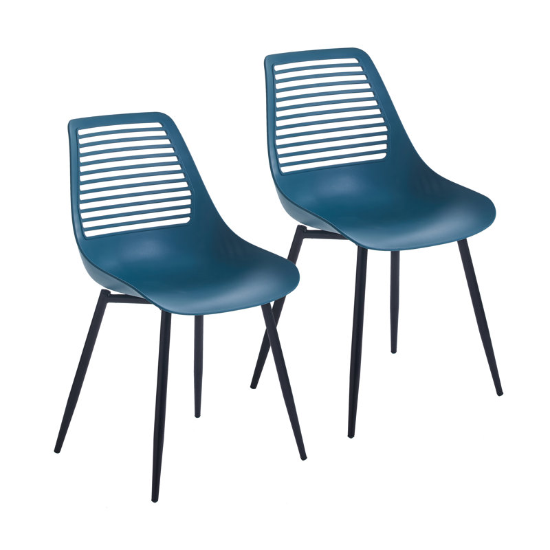 44cm H Ladder Back Side Chair, Blue