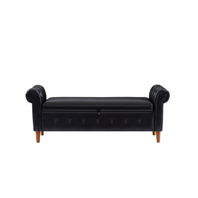 Kilner Faux Leather Upholstered Storage Bench