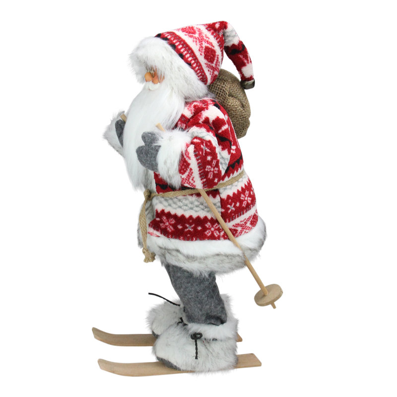 Figurine décorative de Noël flocon de neige avec sac-cadeau, H 18 po x l 9,5 po x P 9 po