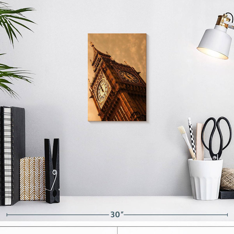 Nicci Low Angle Big Ben Tower, 12" H x 8" W