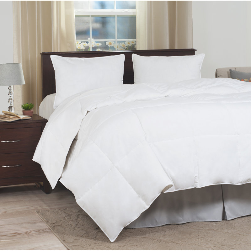Luxurious Comforter- Ultra-Soft White Goose Down Alternative Comforter, Hypo-Allergenic, Quilted Box Stitched, All Season Comforter by Lavish Home