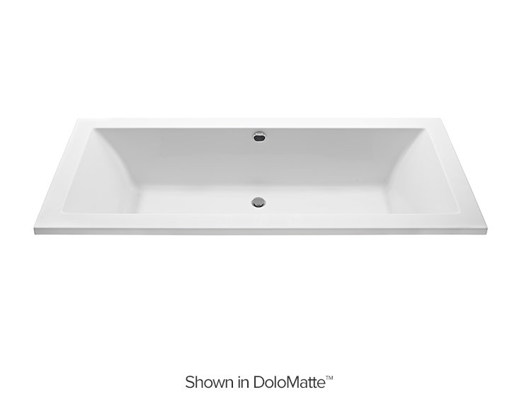Andrea® 27 DoloMatte 86" x 36" Soaking Solid Surface Bathtub, Drop in
