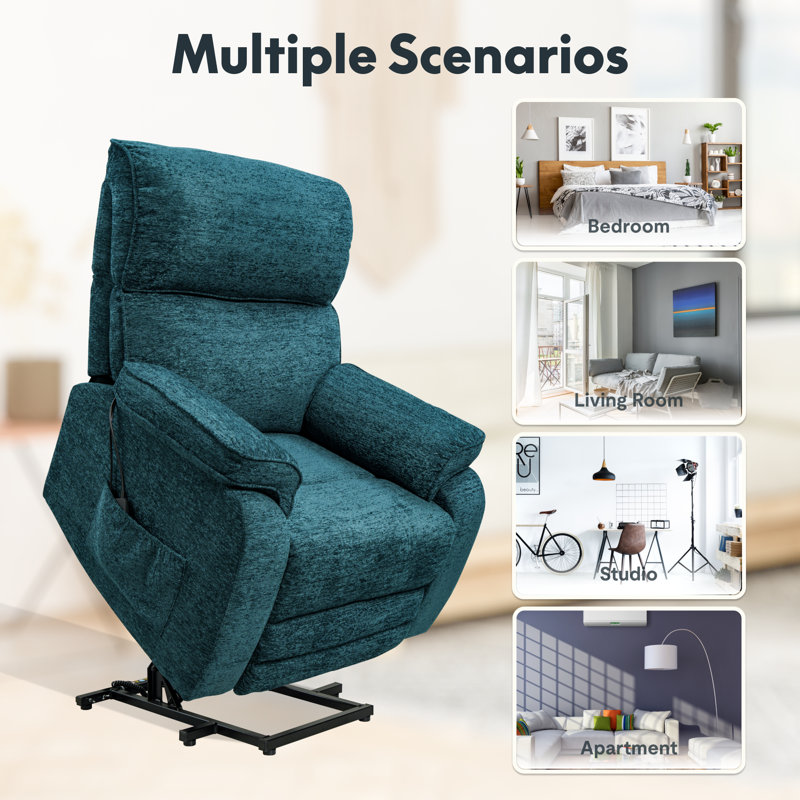 Massage inclinable électrique massage chenille, Sarcelle