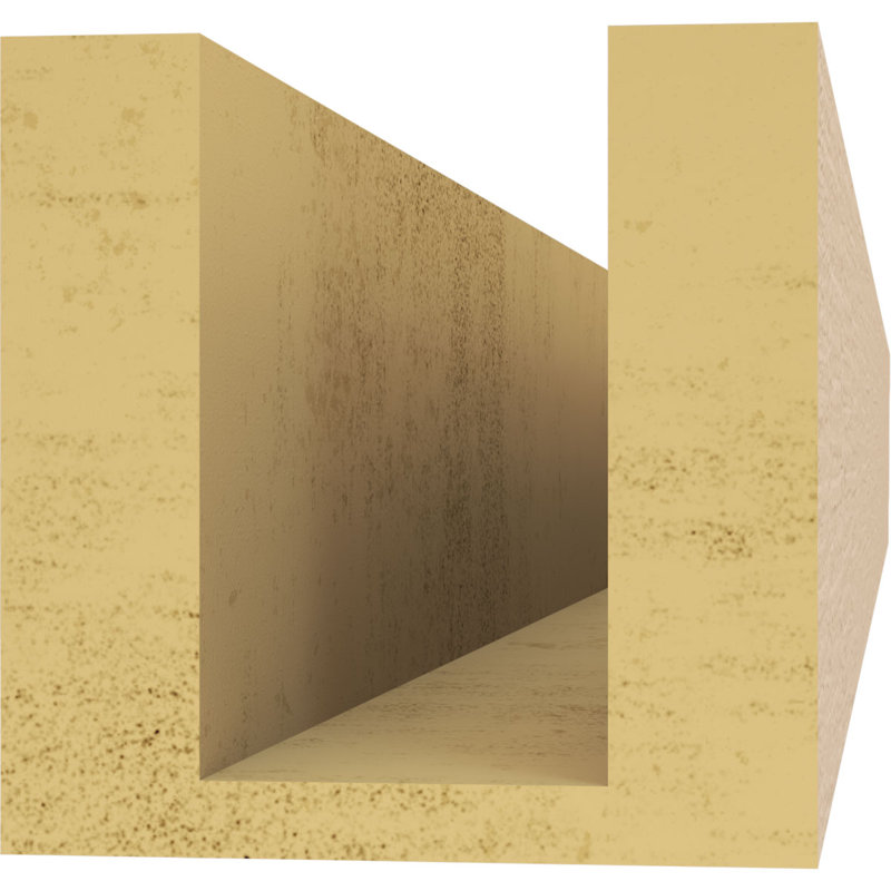 Queue de chevron Newport Woodgrain TimberThane, brun clair apprêté, H 4 po x l 36 po x P 4 po