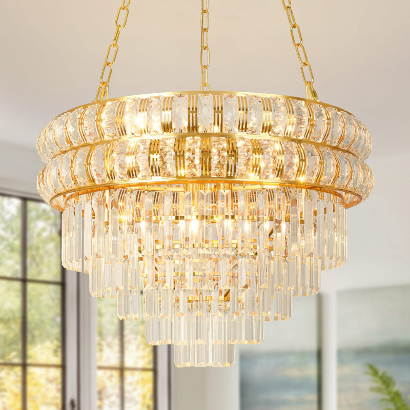 Karelyn 11 - Light Tiered Chandelier, 18.8" H x 29.5" W x 29.5" D