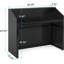 Bureau de réception 47 po noir moderne avec comptoir (sans la chaise)-921819456