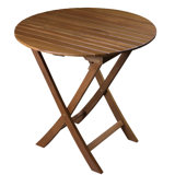 Table bistro ronde en teck