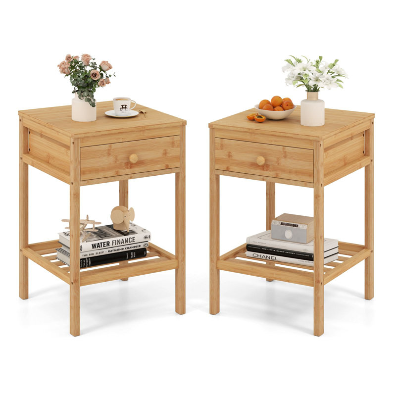 40cm W Manufactured Wood Bedside Table