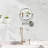 OVENTE 9" Lighted Wall Mount Makeup Mirror with 1X/7X Magnification, Double Sided Magnifying Bathroom Mirror, LED Glow Light, 360° Swivel Design, Extendable Folding Arm, Nickel Brushed MPWD3185BR1X7X-1674031898