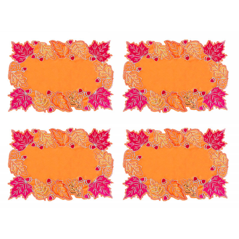 Chetna Polyester Floral Rectangle Placemat