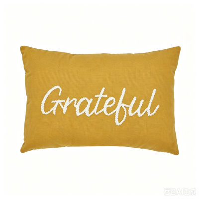 Coussin lombaire brodé, coussin décoratif rectangulaire pour canapé