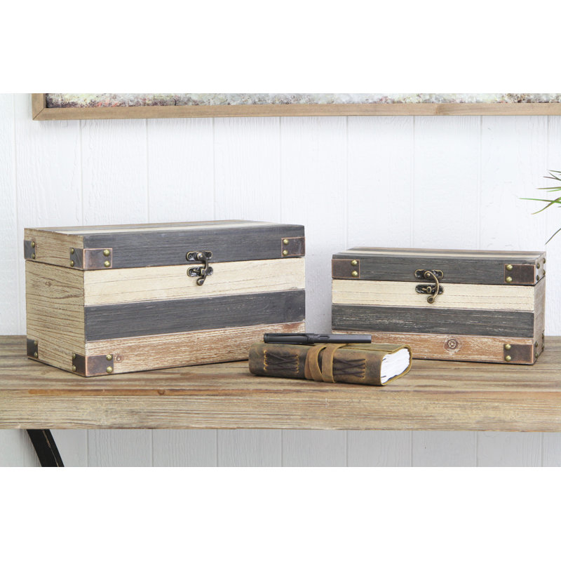 2 Piece Wooden Decorative Box Set