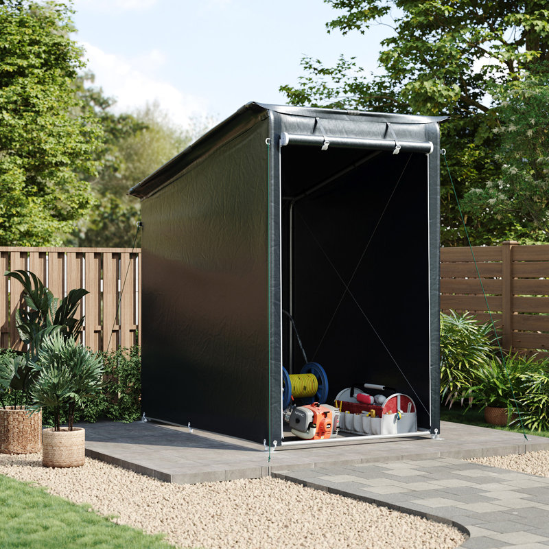 4 x 6ft Outdoor Garden Storage Shelter with Roll-Up Zipper Door