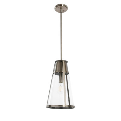 Robert Stevenson Lighting Jaxon - Plafonnier en métal et verre granuleux, nickel poli antique