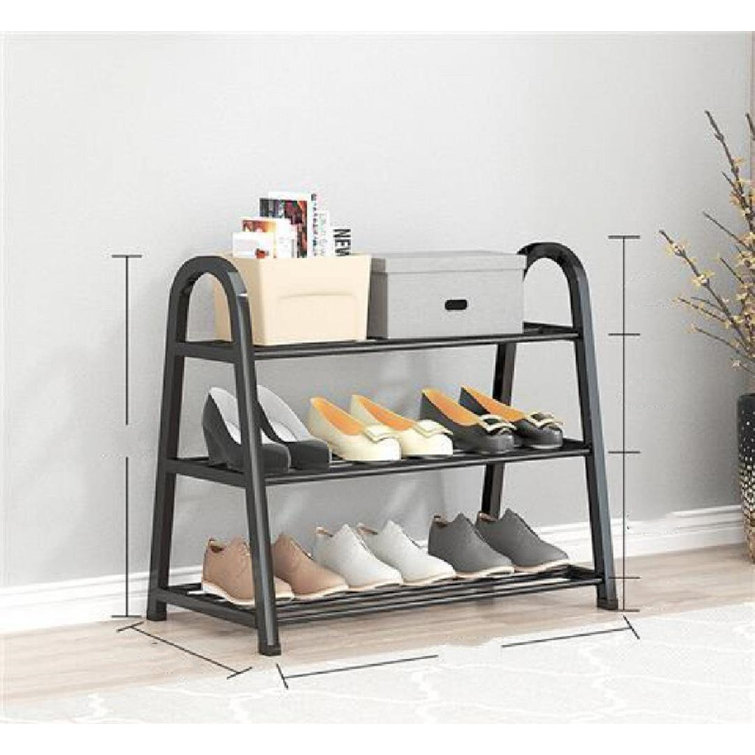 Good Looking 8 Pair Shoe Rack Rebrilliant Finish: Black