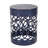 Iron Table - Outdoor, Navy Blue, 13.55"W X 16.00"H, Powder-Coated Outdoor Cut Design, Rustproof-1603773110