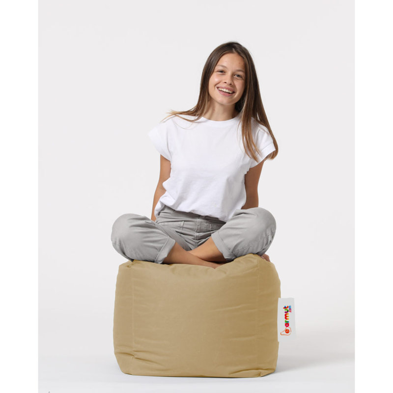 Stylish Garden Pouffe, Mink Color, 17.7 x 17.7 x 17.7 Inches | 100% Polyester, Waterproof, 100% Original Bead Styrofoam, Hidden Zipper System | Maximum Weight Capacity: 440 lbs | Modern Solid Color Design for Outdoor & Indoor Use