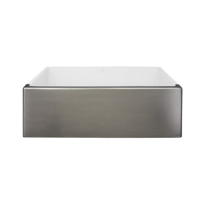 Dreamer 30" L X 17.75" W Fireclay Farmhouse/Apron Kitchen Sink, Platinum