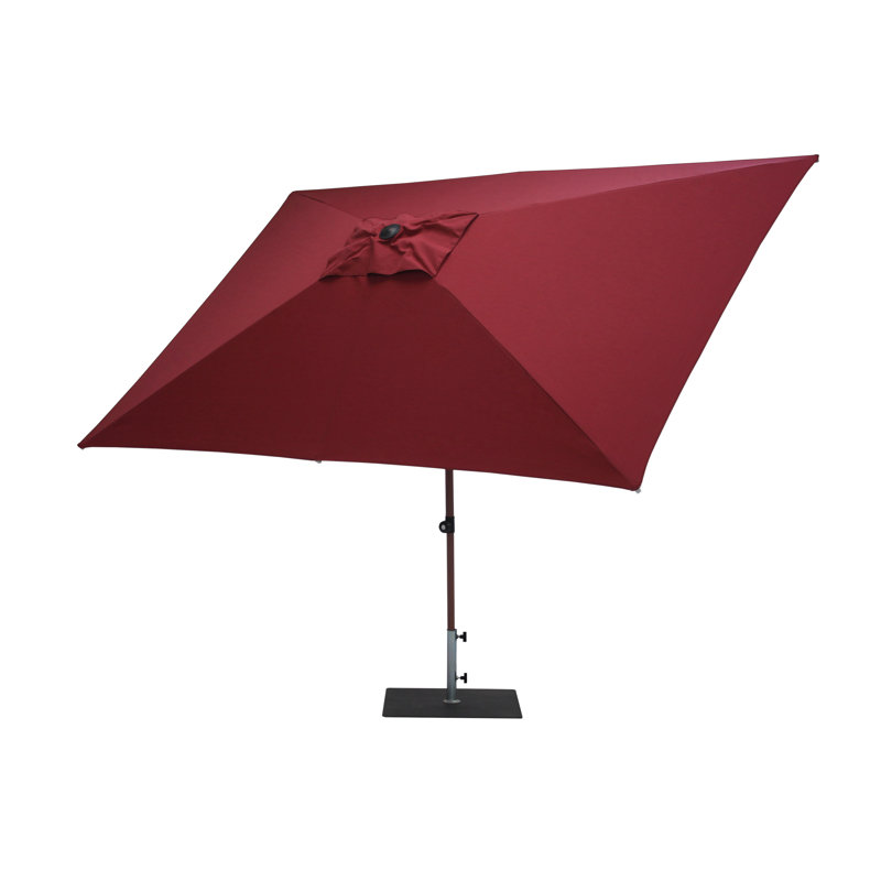 Aolaith 300cm X 200cm Rectangular Market Parasol, Dark Red