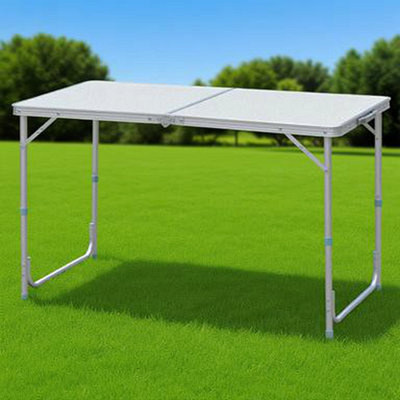Table de camping pliante portative en aluminium facile à nettoyer