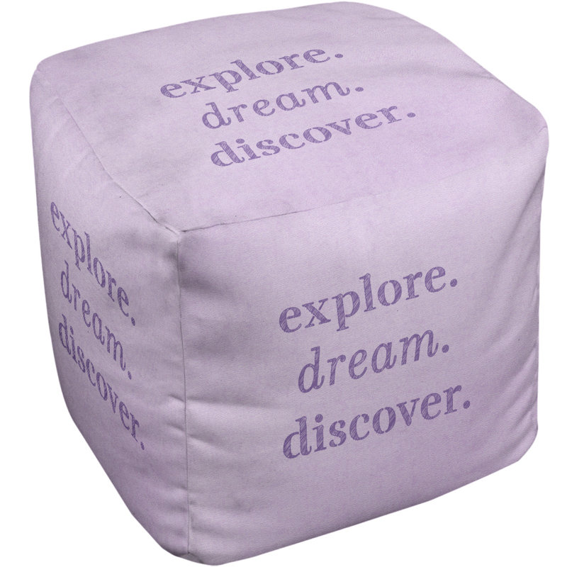 Upholstered Ottoman, Purple