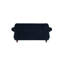 Causeuse formelle de luxe 1pc en velours indigo avec coussins 2 places