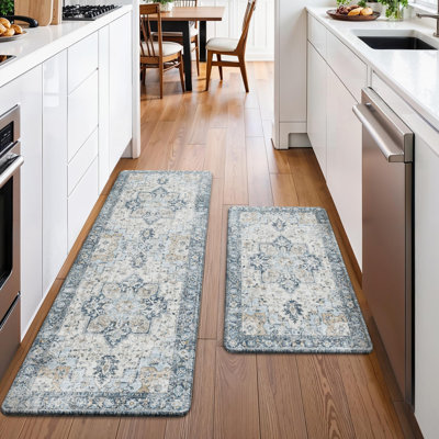 Tapis de cuisine anti-fatigue en PVC avec support rembourré, antidérapant et résistant à l'eau Comfort