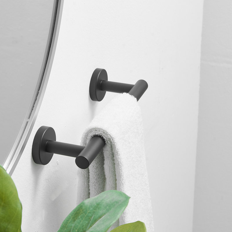 1 Towel Bar, Black, 3.03" H x  9.15" L x 3.03" D