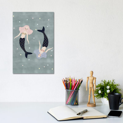 Light Mermaids 1 Piece Wrapped Canvas Wall Art