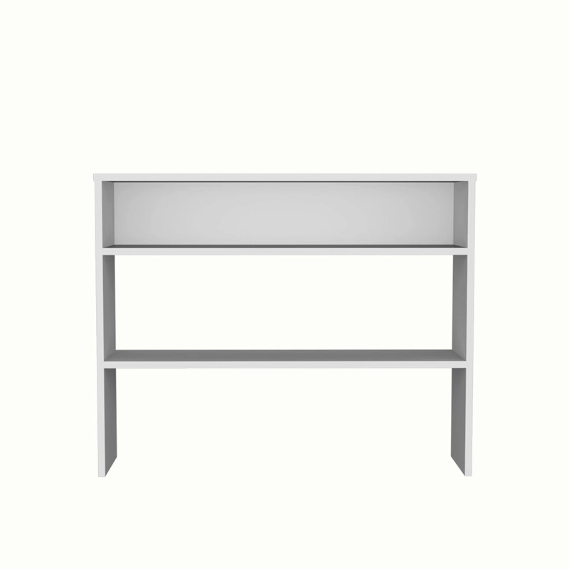 Console Table with Open Storage, White