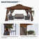 MASTERCANOPY Steel Patio Gazebo with Corner Shelves