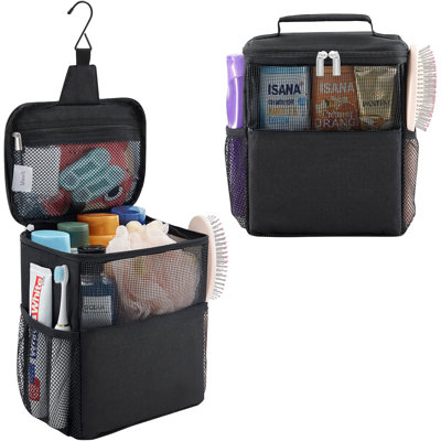 Mesh Shower Caddy Bag Portable College Dorm Room Essentials Caddy Tote Basket For Bathroom, Gym, Travel, Camping Quick Dry Hanging Shower Organizer Toiletry Bag