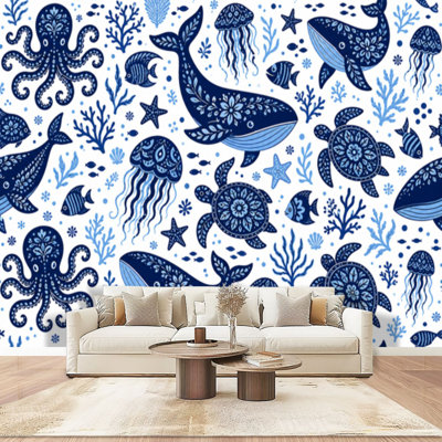 Peler et coller le papier peint mural Tropical