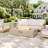  56-Inch Rectangle Magnesium Oxide Gas Fire Pit Table, Includes Tank Cover and Wind Guard-1989045612