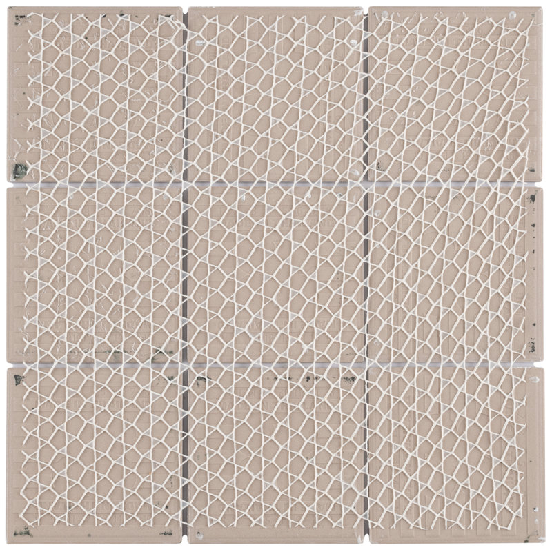Classico 4" x 4" Porcelain Grid Mosaic Wall & Floor Tile, Black