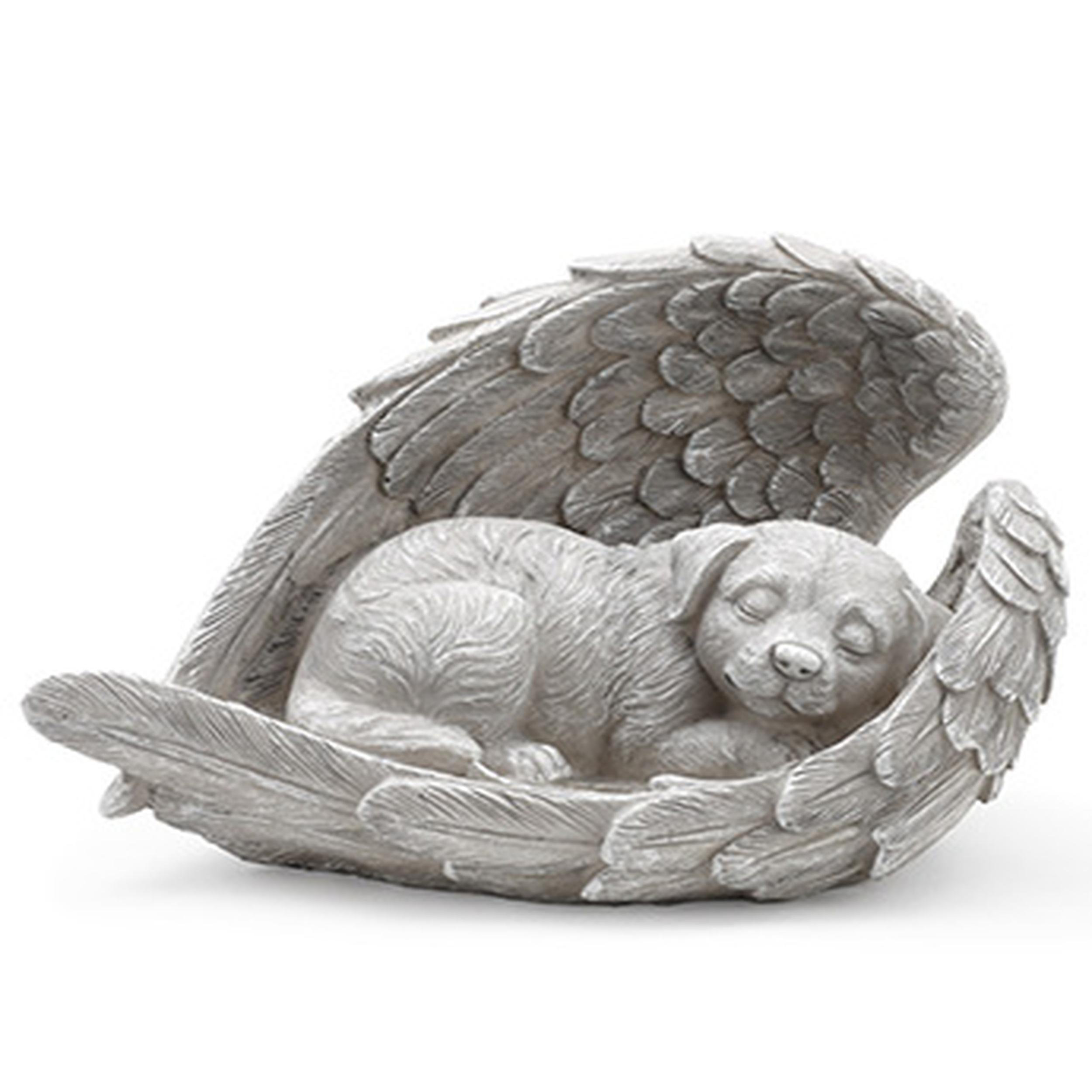 Fleur De Lis Living Dog Nested Sleeping In Angel Wings | Wayfair