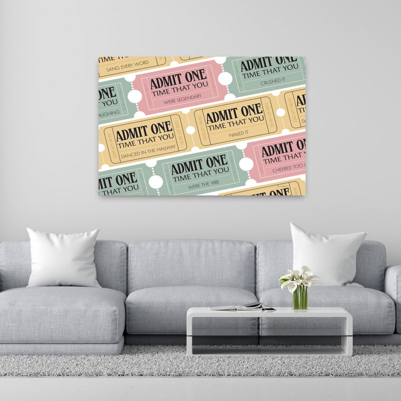 Admit One Time Abstract Art contemporain, 60" H x 40" W