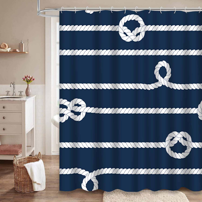 Rideau de douche à 12 crochets, L 72 po x l 84 po